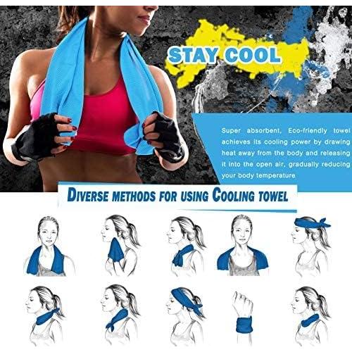 Toallas Enfriadoras Hystrada 4 Piezas 101.6x30.5 cm Microfibra