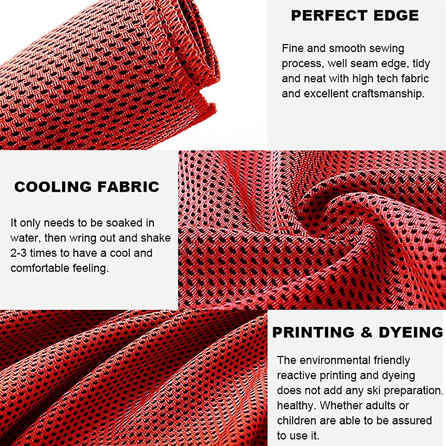 Paquete de 10 Toallas Enfriadoras immoono Microfibra 101.6x30.5 cm Rojo