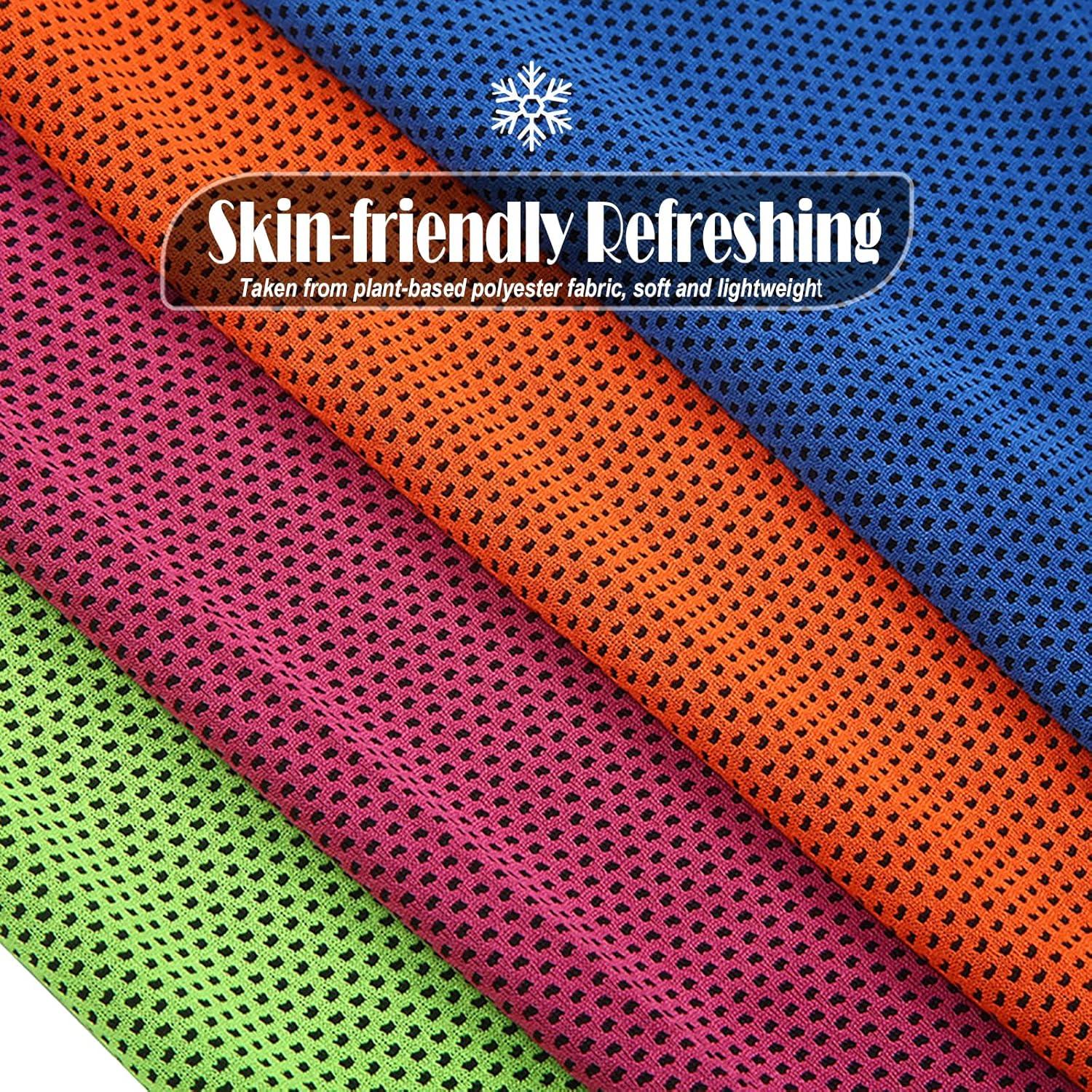 Paquete de 10 Toallas Enfriadoras immoono Microfibra 101.6x30.5 cm Rojo