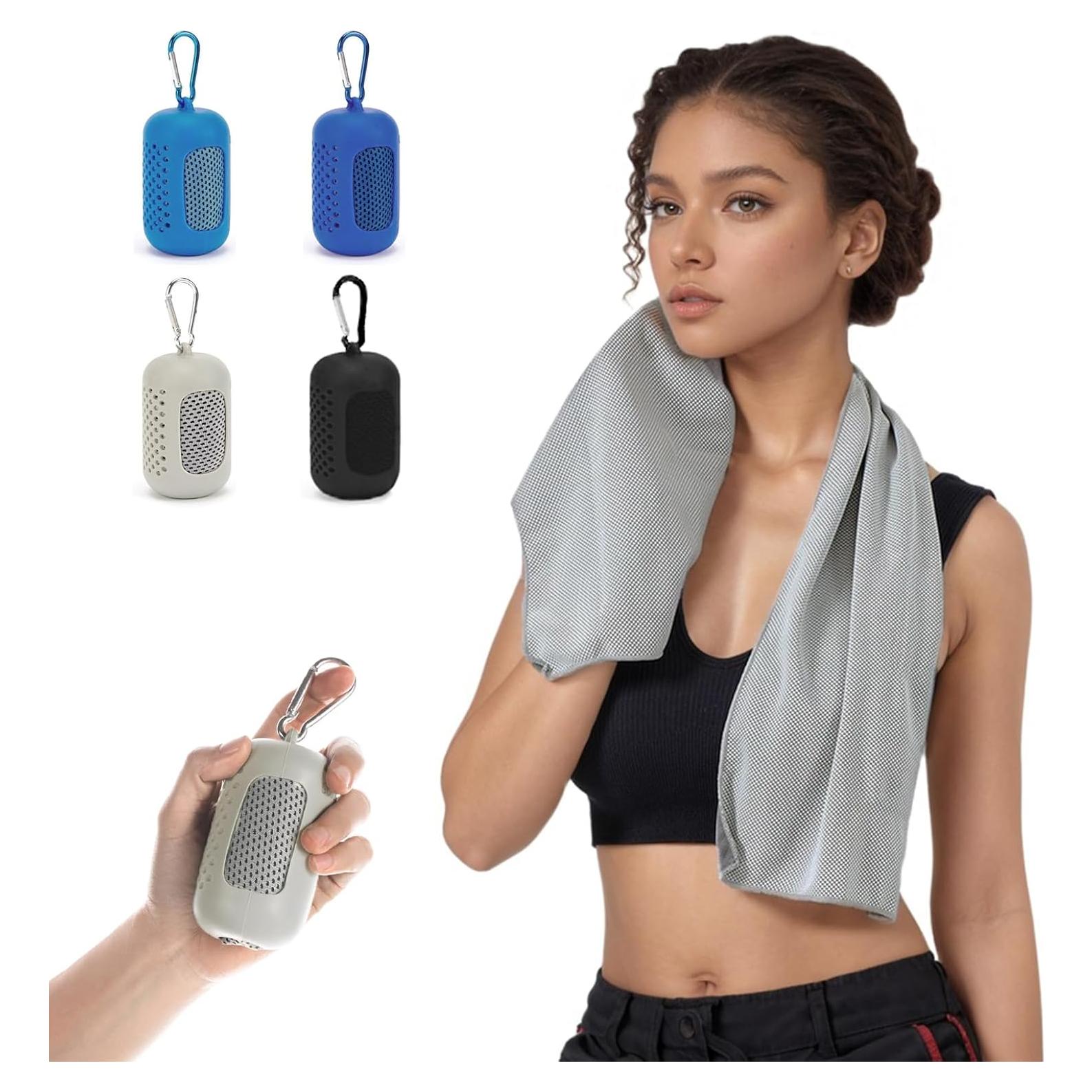 Paquete de 4 Toallas de Enfriamiento Aenfaiy 89x30cm Secado Rápido