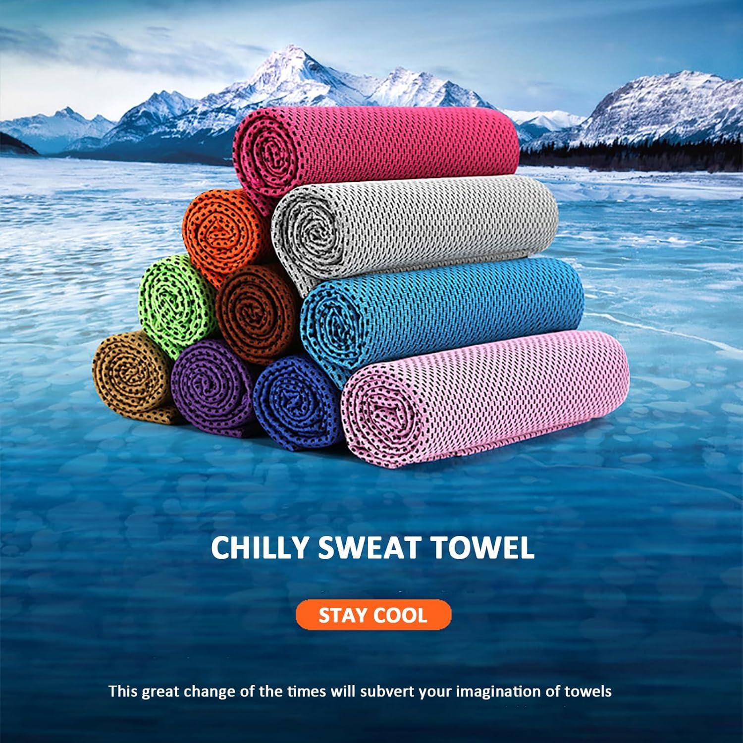 Paquete de 10 Toallas Enfriadoras Peicees 101.6x30.5cm Microfibra