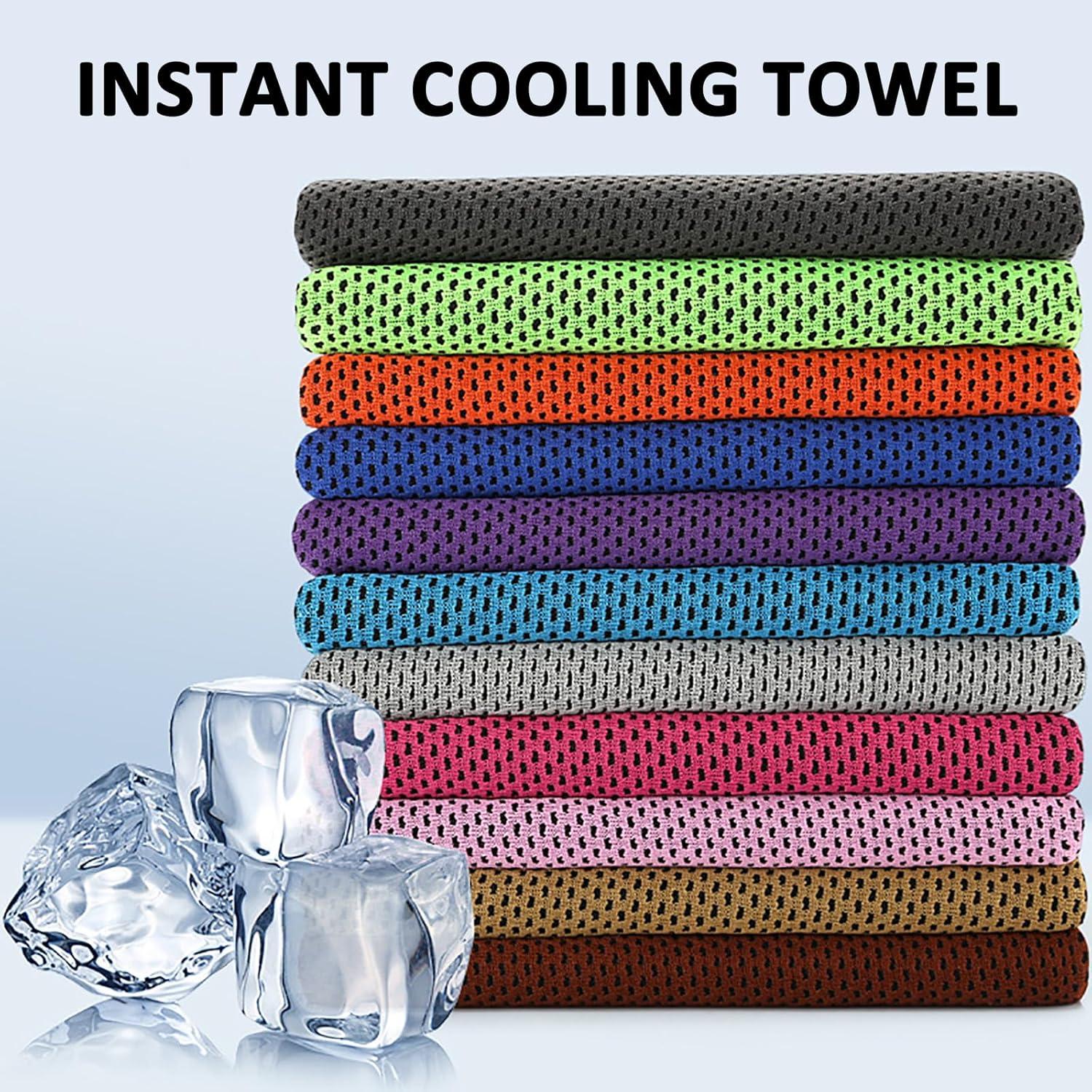 Paquete de 10 Toallas Enfriadoras Peicees 101.6x30.5cm Microfibra