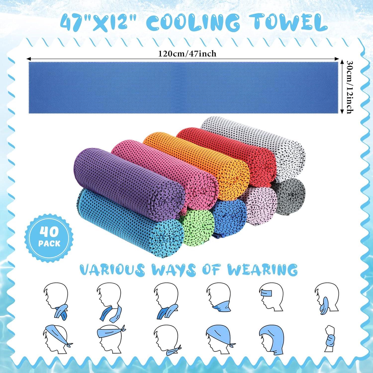 Toallas Enfriadoras de Microfibra Hosuly 40 Pcs 120x30 cm