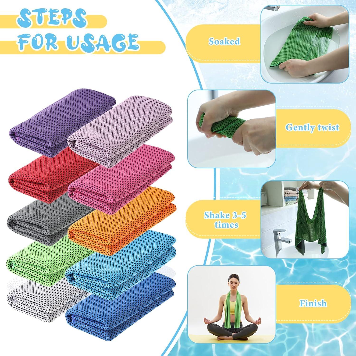 Toallas Enfriadoras de Microfibra Hosuly 40 Pcs 120x30 cm