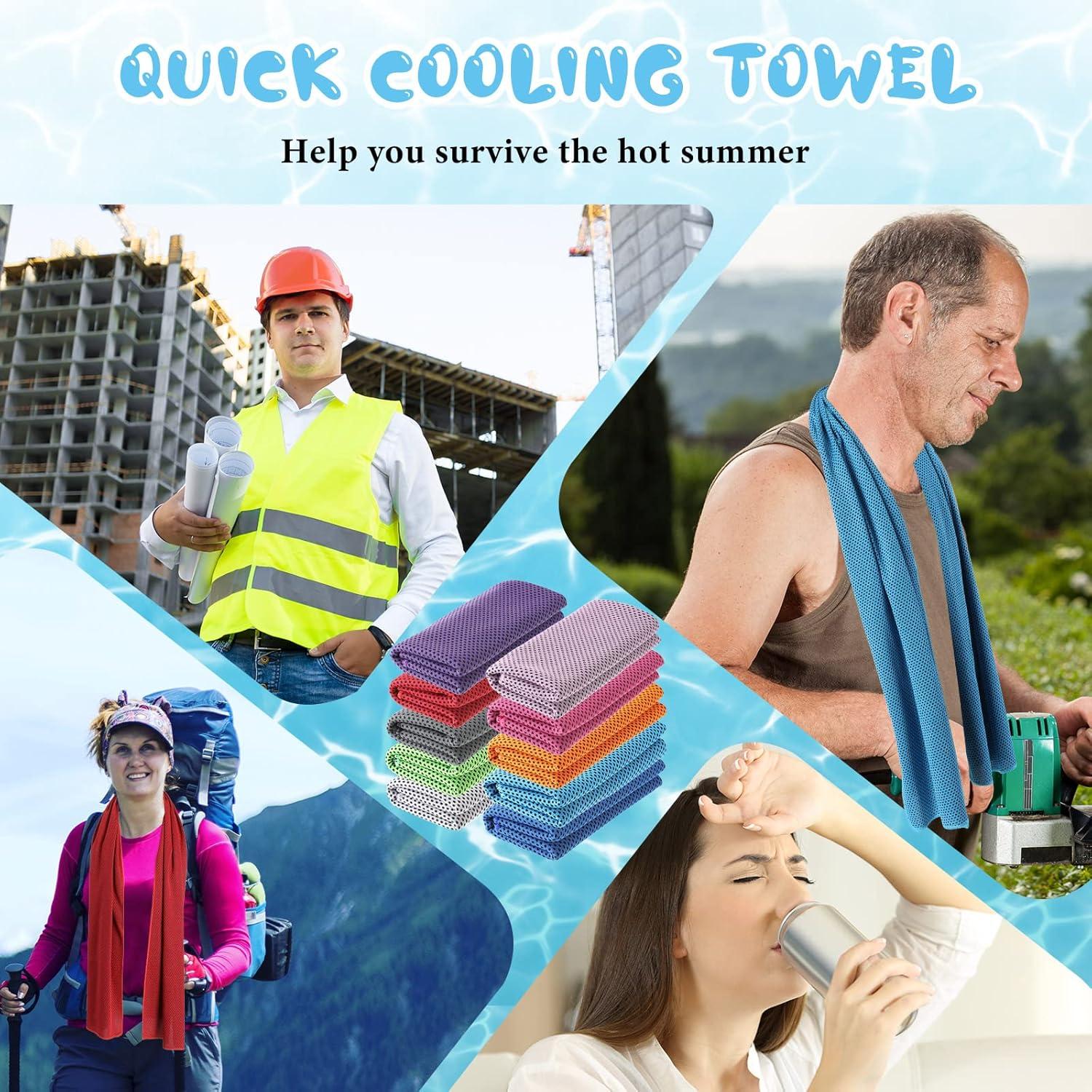 Toallas Enfriadoras de Microfibra Hosuly 40 Pcs 120x30 cm