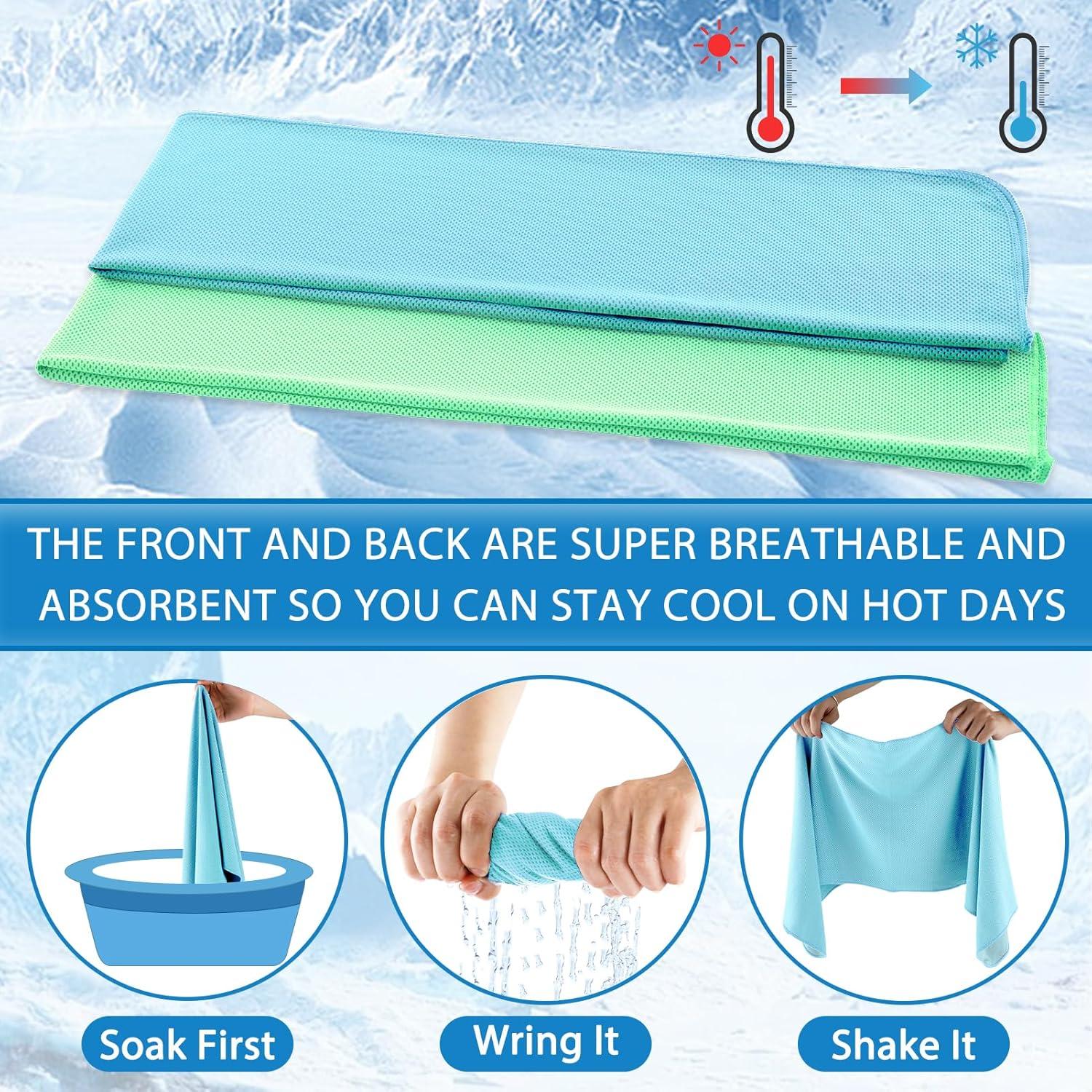 Toallas Enfriadoras Genérico 101.6x30.5cm 4 Piezas Colores