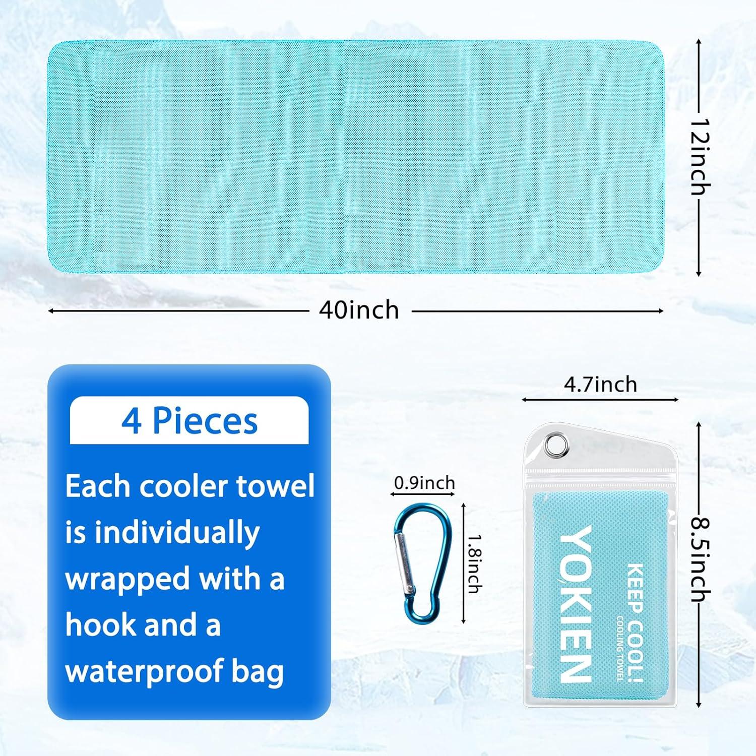 Toallas Enfriadoras Genérico 101.6x30.5cm 4 Piezas Colores