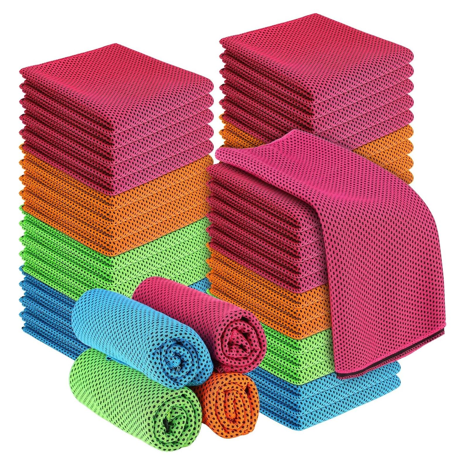 50 Toallas Enfriadoras Shellwei 30x100 cm Microfibra Deportes