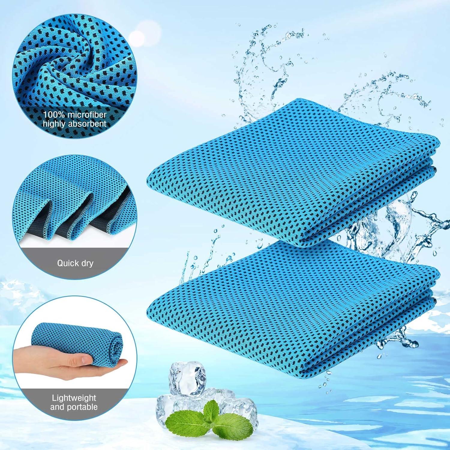 50 Toallas Enfriadoras Shellwei 30x100 cm Microfibra Deportes