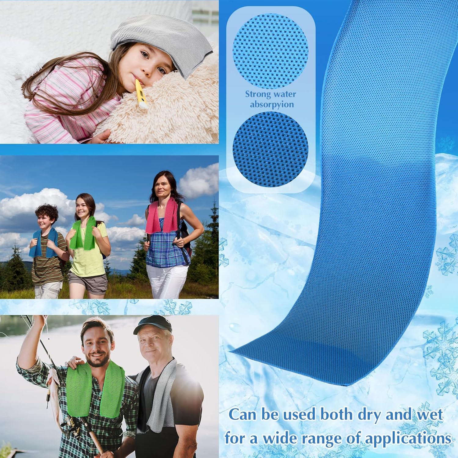 50 Toallas Enfriadoras Shellwei 30x100 cm Microfibra Deportes