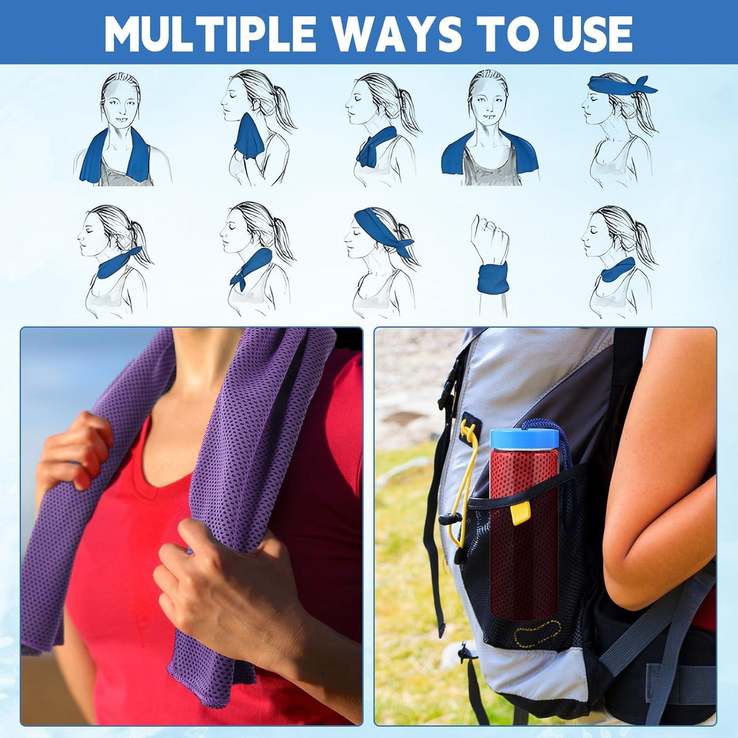 Paquete de 20 Toallas de Enfriamiento Peryiter 90x30cm Multicolor