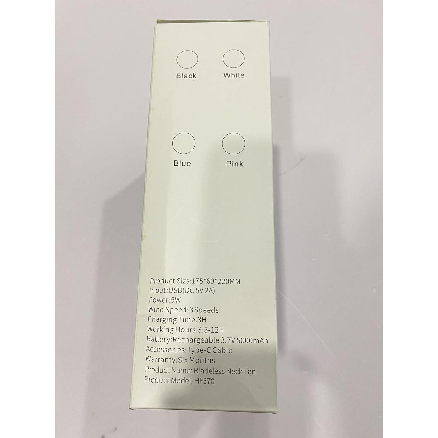 Ventilador de Cuello Sin Aspas AMACOOL HF370 Recargable 5000mAh