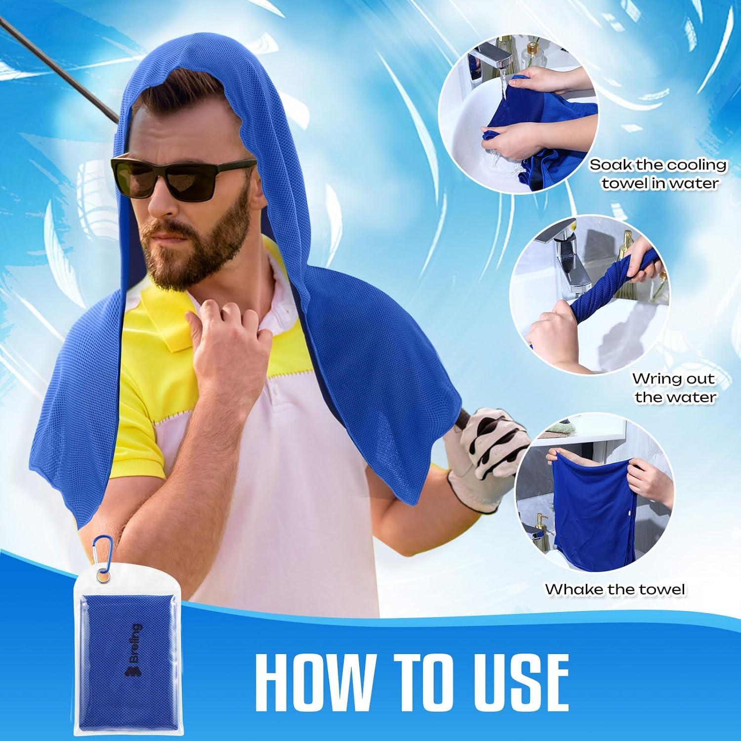 Toalla con Capucha Breling AI1784 Enfriamiento UPF 50 30x60cm