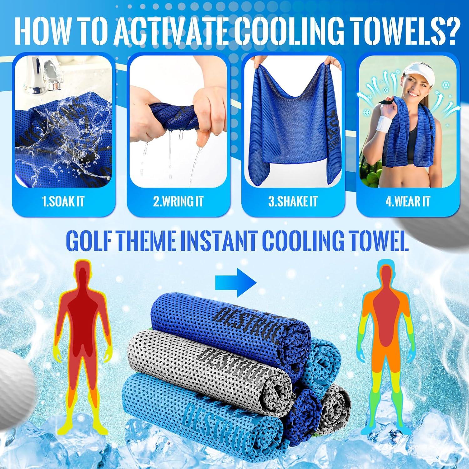 Paquete de 12 Toallas Enfriadoras HunnmingRe Golf 81x30 cm