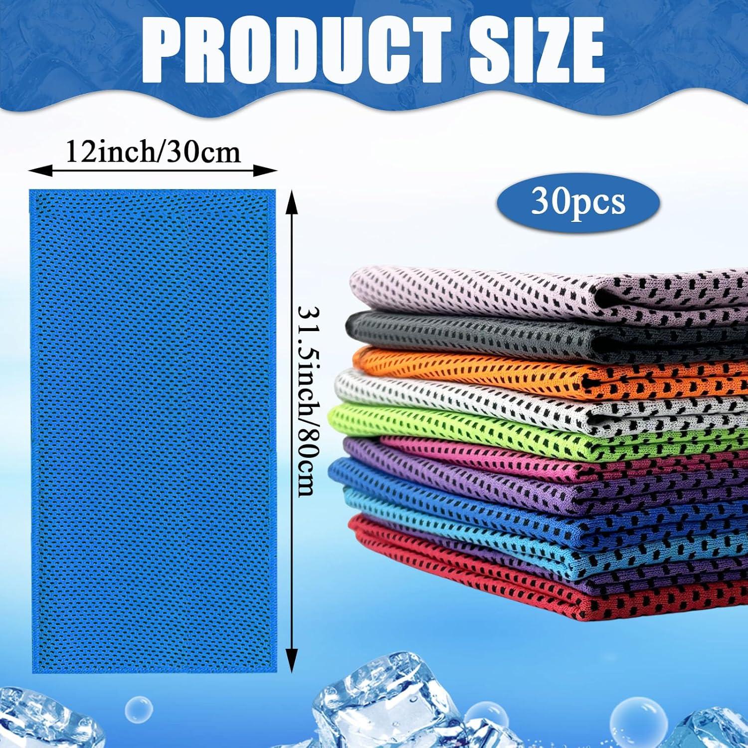Paquete de 30 Toallas Enfriadoras Microfibra Ysanciuu 81x30 cm