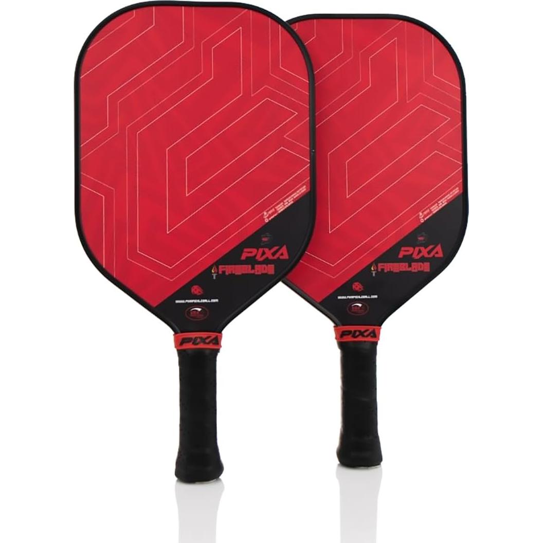 Conjunto de 2 Palas de Pickleball PIXA Fireblade 16mm con 4 Pelotas