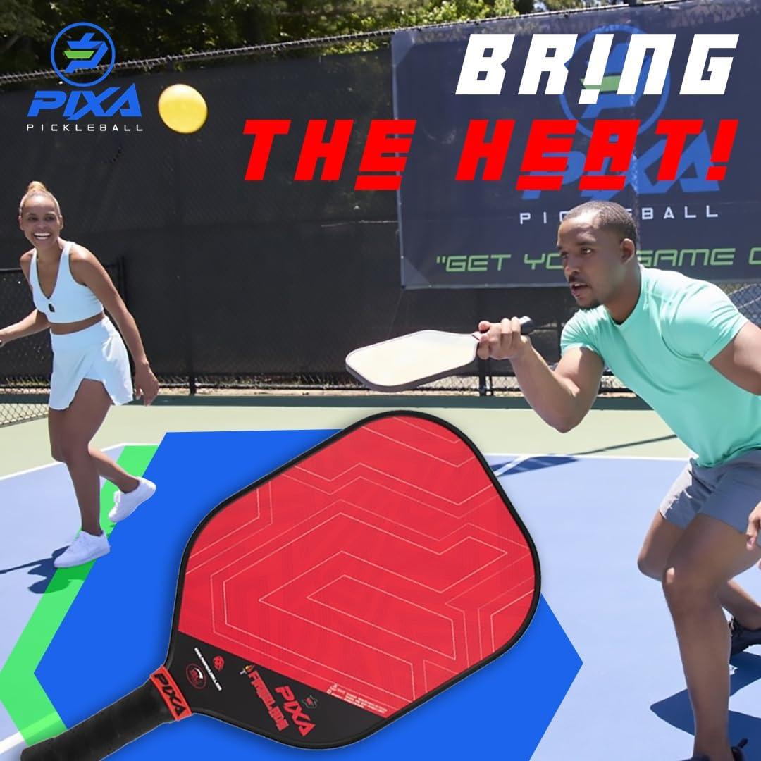 Conjunto de 2 Palas de Pickleball PIXA Fireblade 16mm con 4 Pelotas