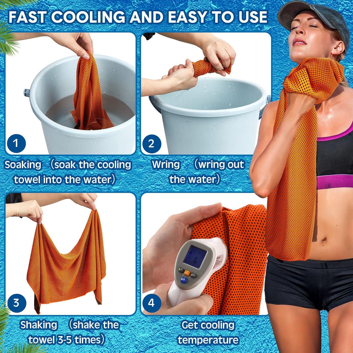 Toalla de Enfriamiento Hosuly 400 Piezas Poliester 24.99x24.99 cm