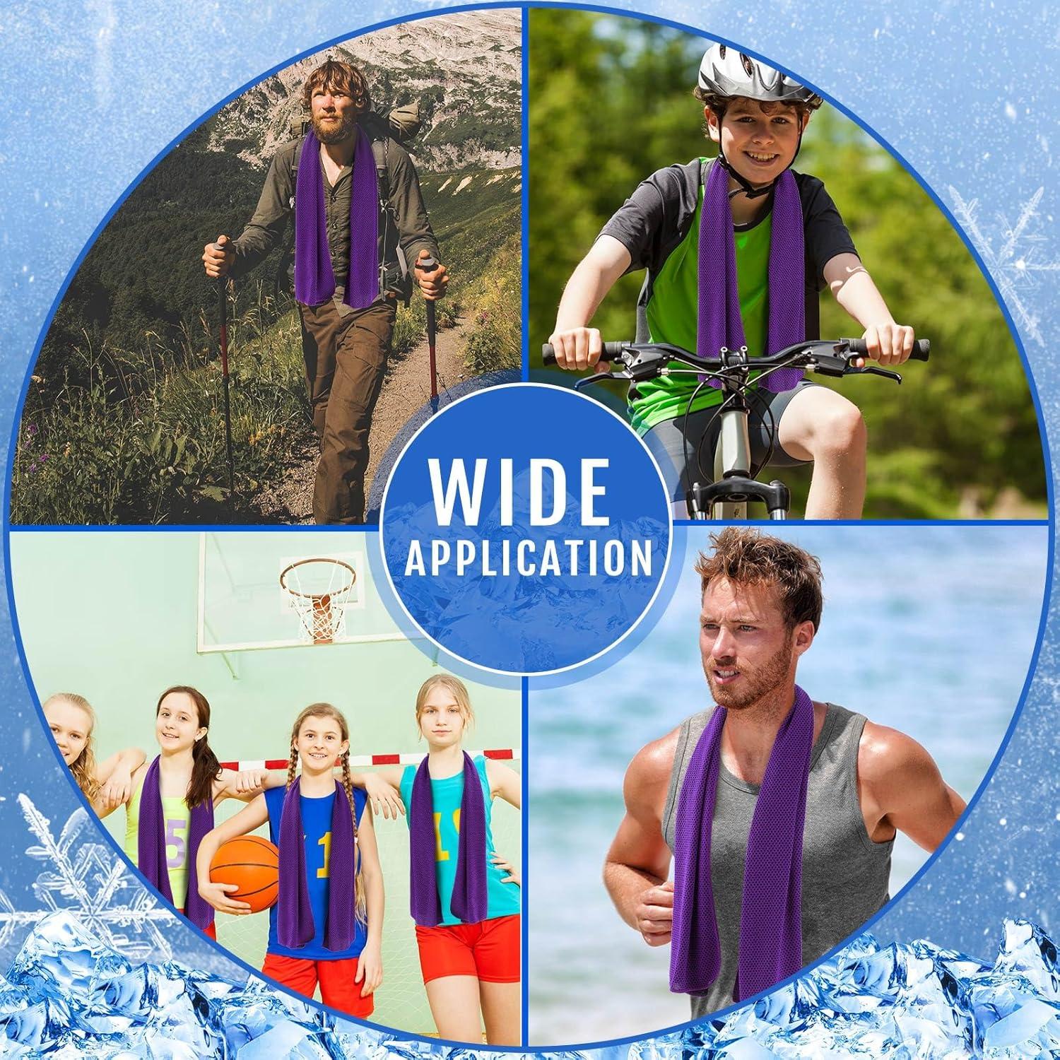 Toallas Enfriadoras Hosuly 50 Unidades 100x30cm Púrpura