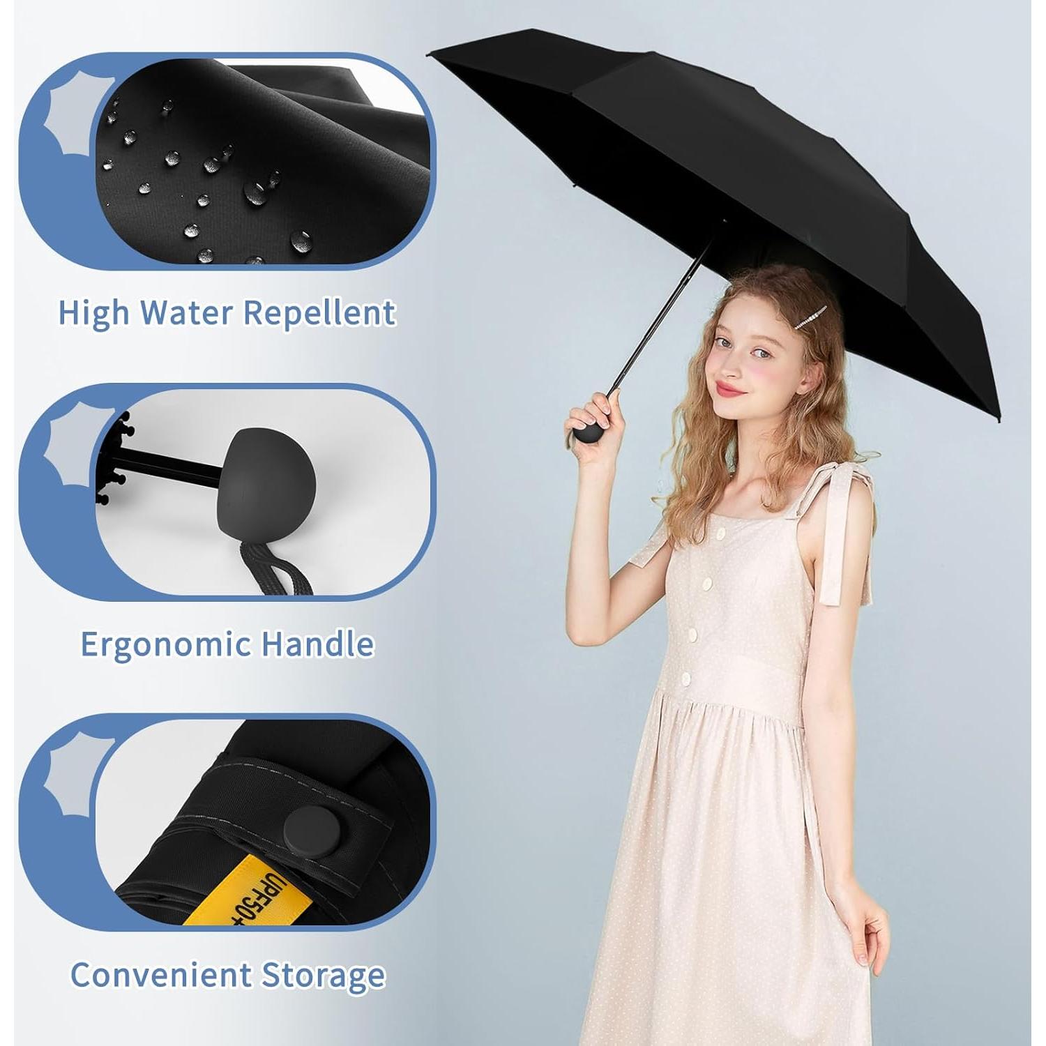 Paraguas Compacto Portátil Yoobure Mini Plegable UV 50+