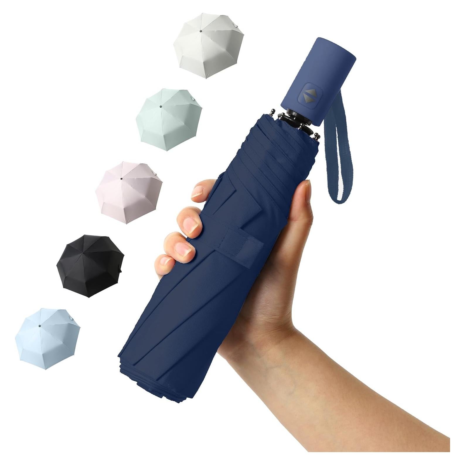 Paraguas Automático Compacto BAODINI 107 cm UV 50+ Azul Marino