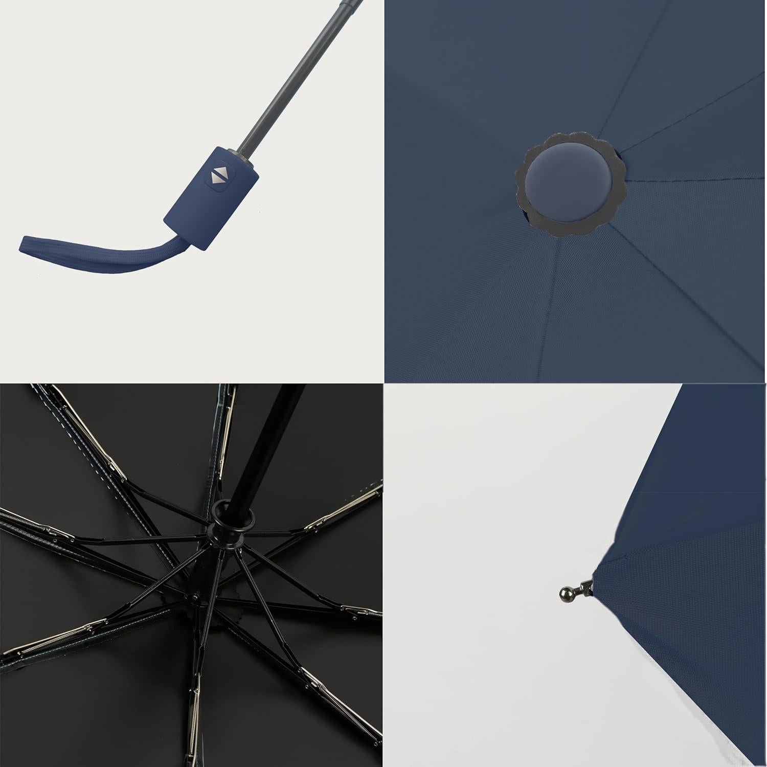 Paraguas Automático Compacto BAODINI 107 cm UV 50+ Azul Marino