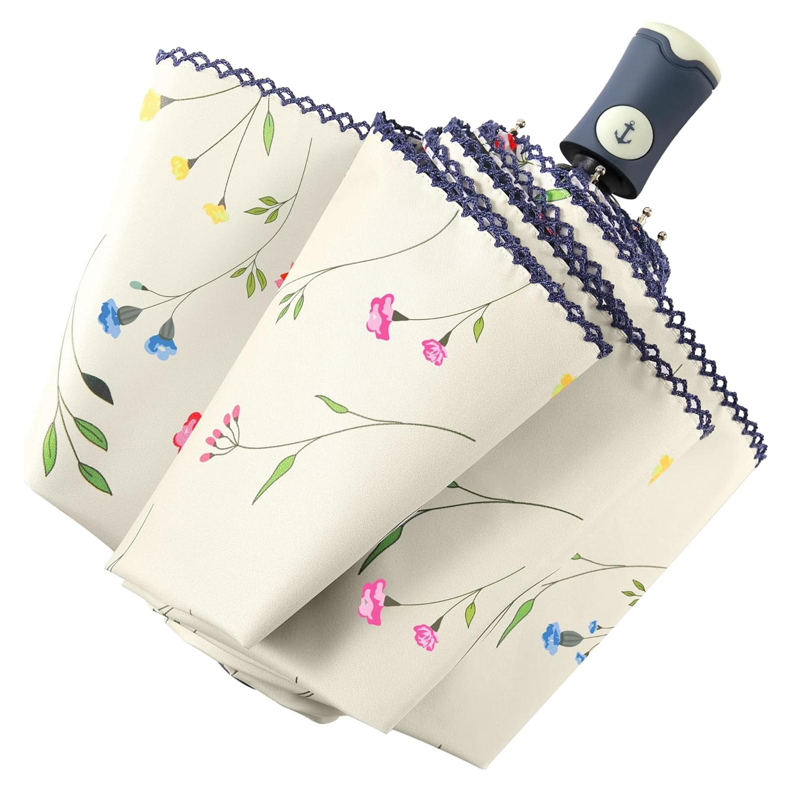 Paraguas Plegable FDJASGY Compacto Automático Impermeable UV