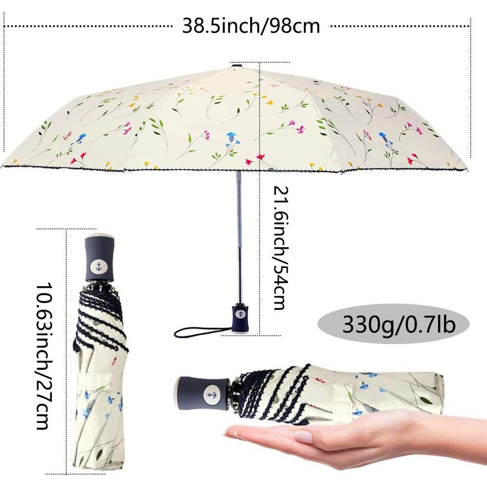 Paraguas Plegable FDJASGY Compacto Automático Impermeable UV