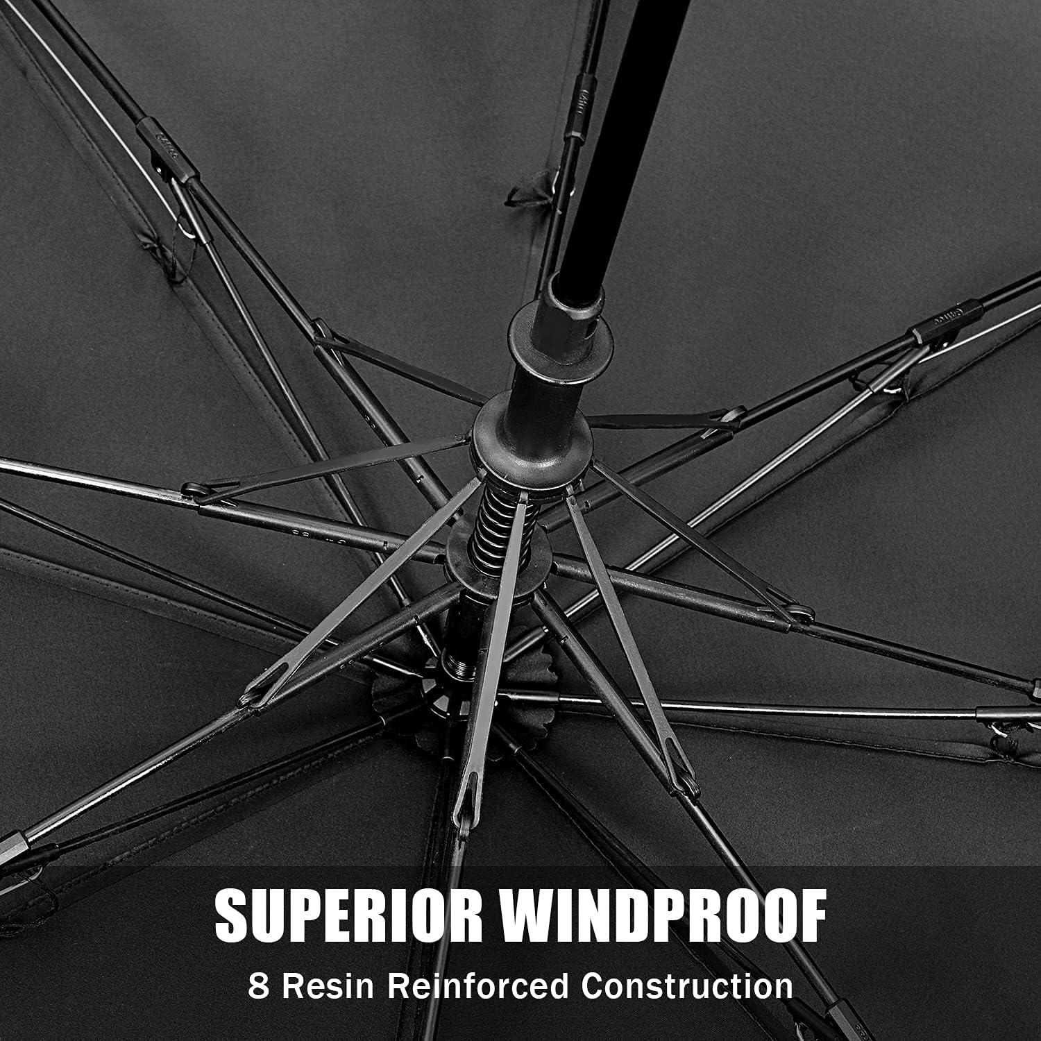 Paraguas de Golf Plegable G4Free 62" Automático Impermeable Negro