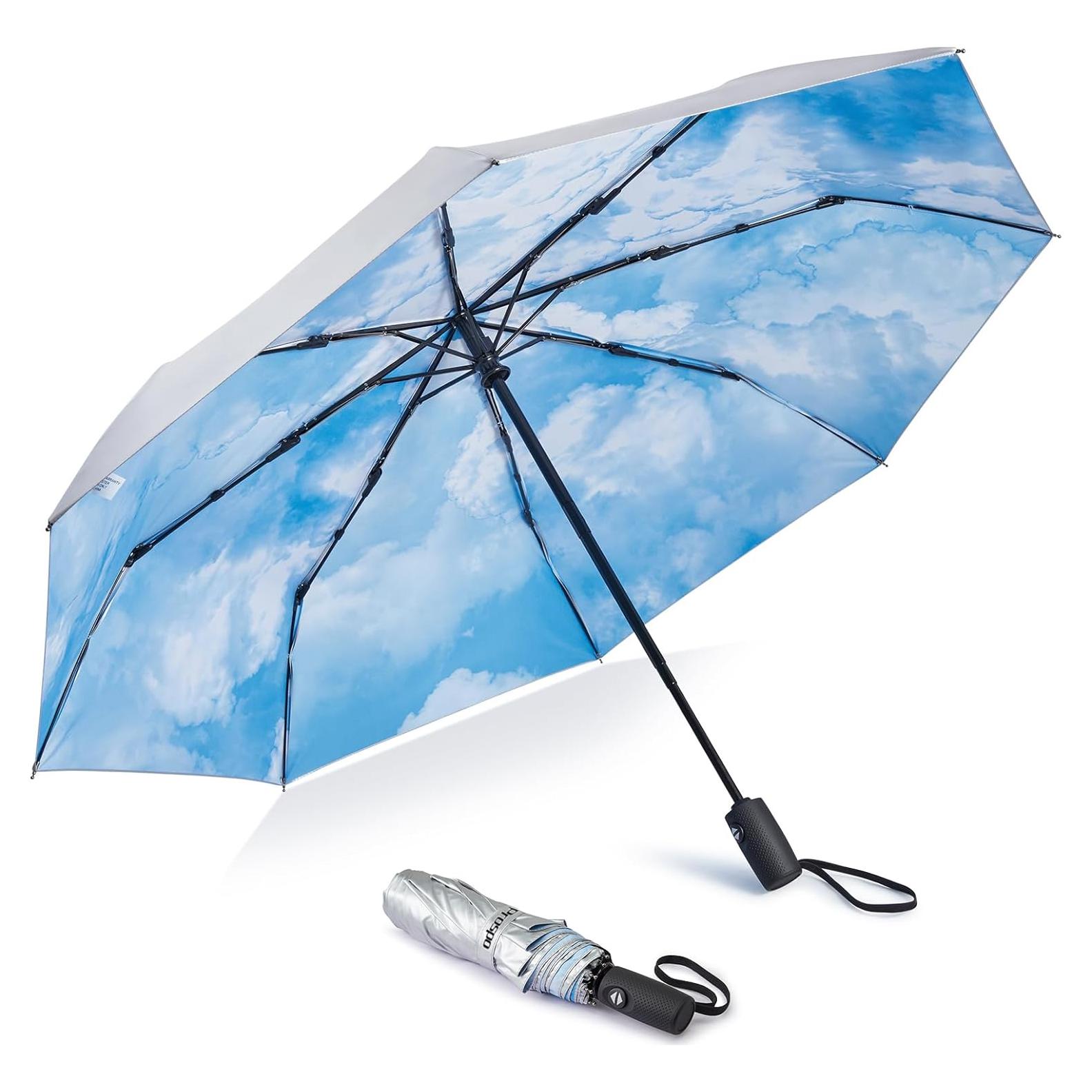 Paraguas Prospo UPF 50+ Plata 116.84 cm Auto Abrir Cerrar