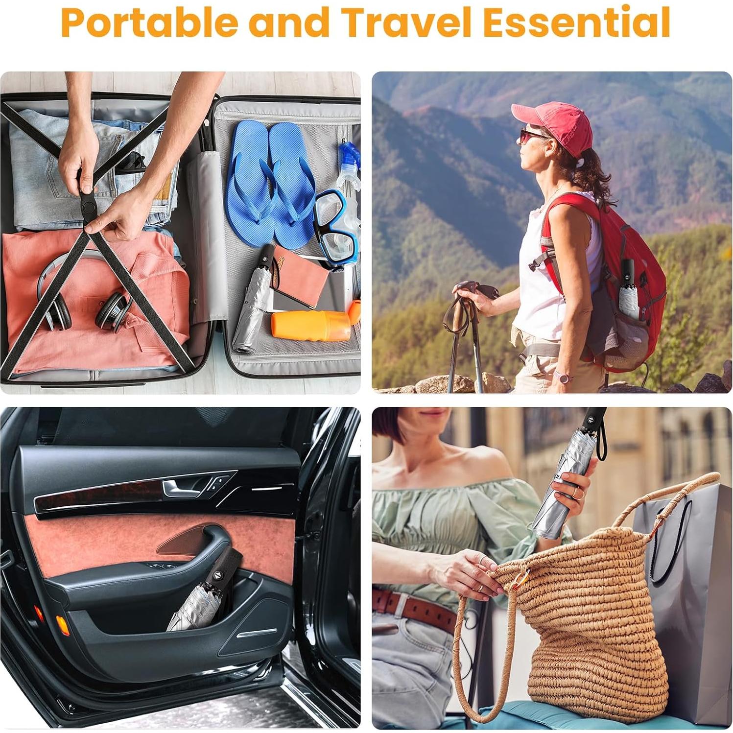 Paraguas Prospo UPF 50+ Plata 116.84 cm Auto Abrir Cerrar