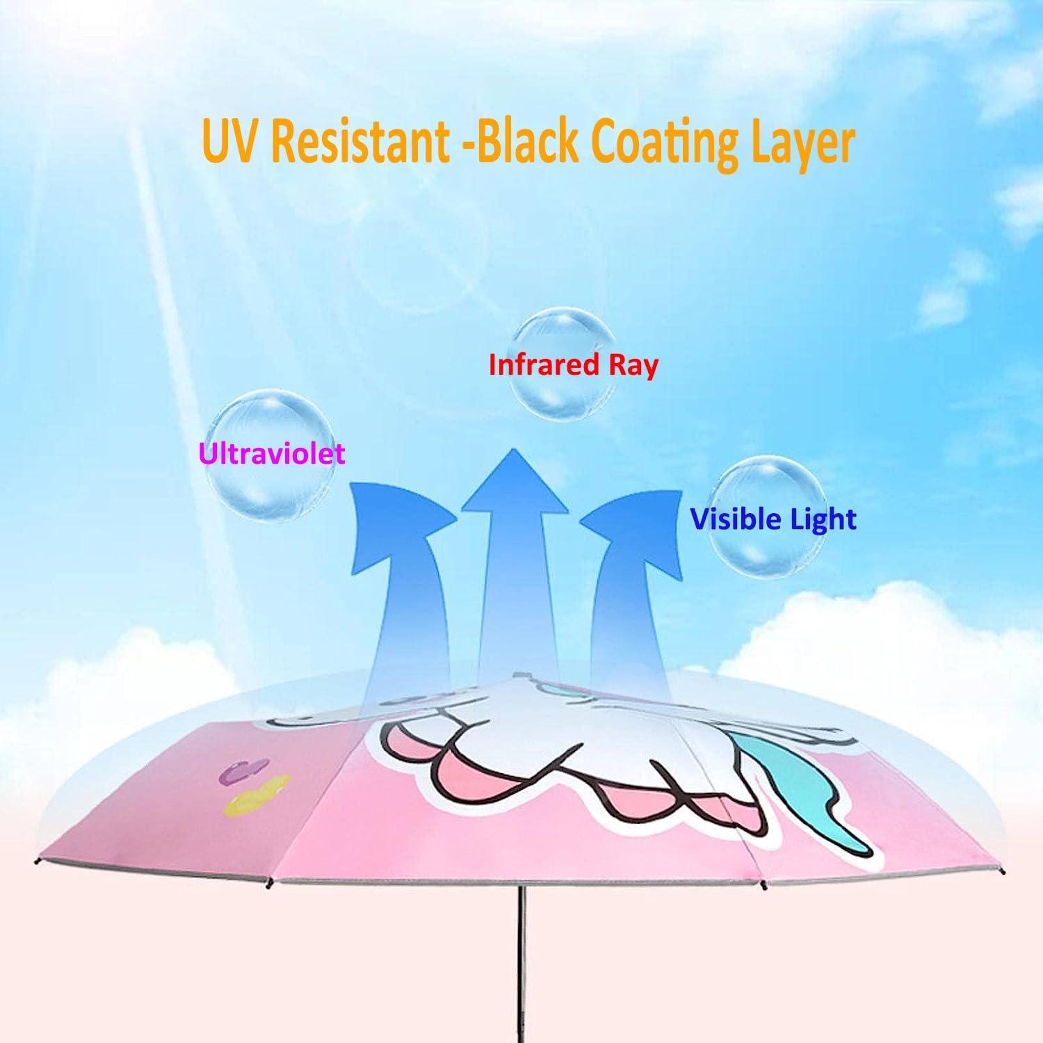 Paraguas Automático Plegable para Niños Hannstar Rosa Caballo