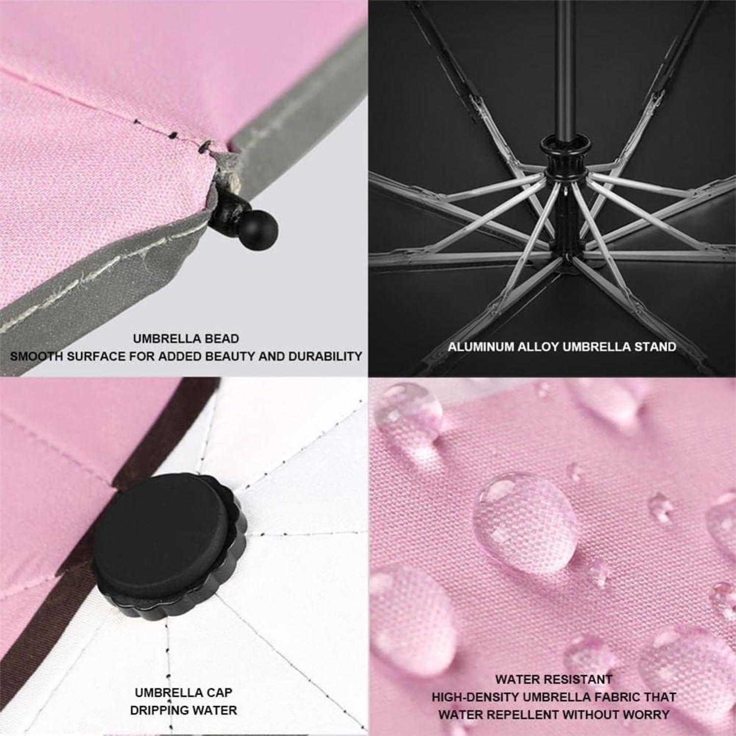 Paraguas Automático Plegable para Niños Hannstar Rosa Caballo