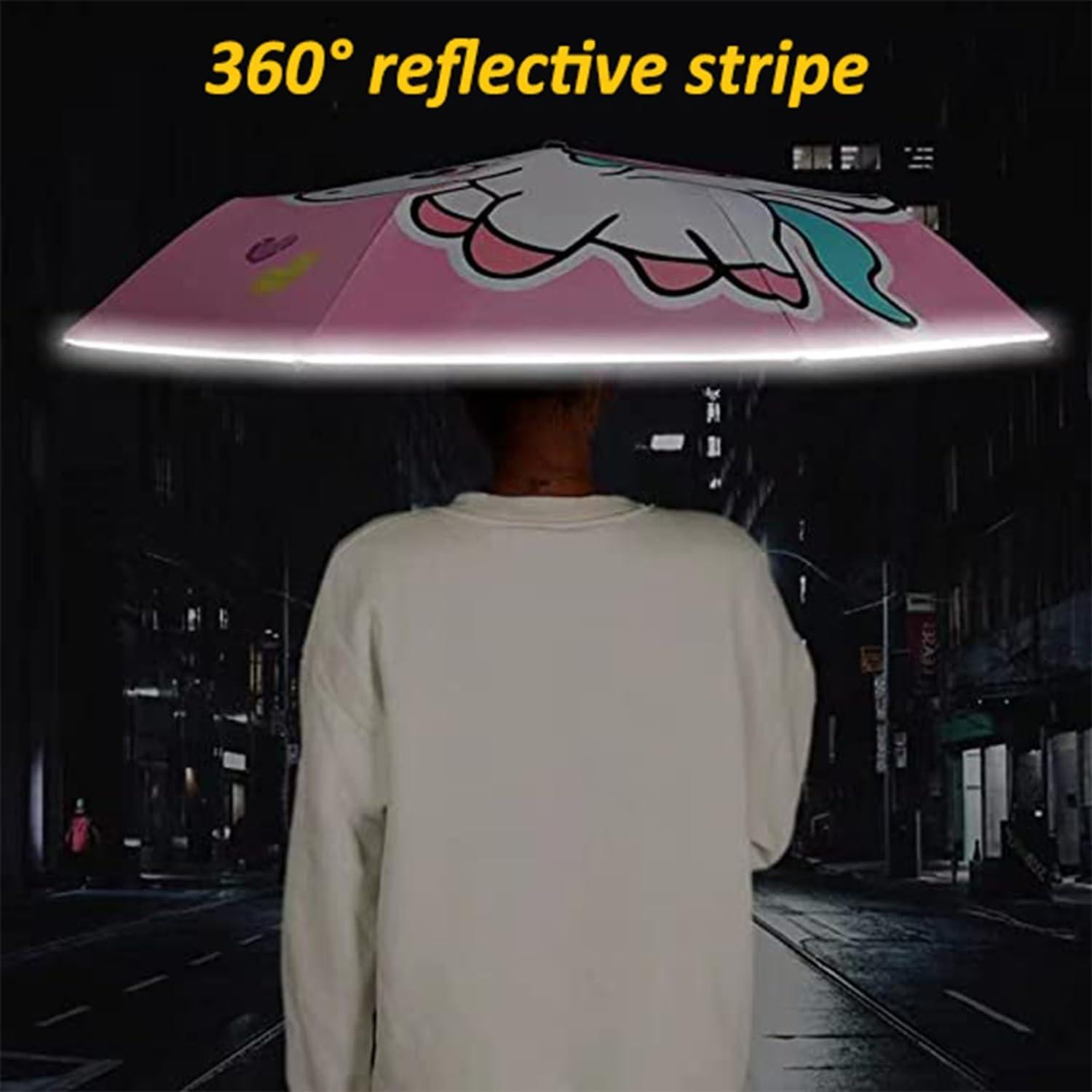 Paraguas Automático Plegable para Niños Hannstar Rosa Caballo