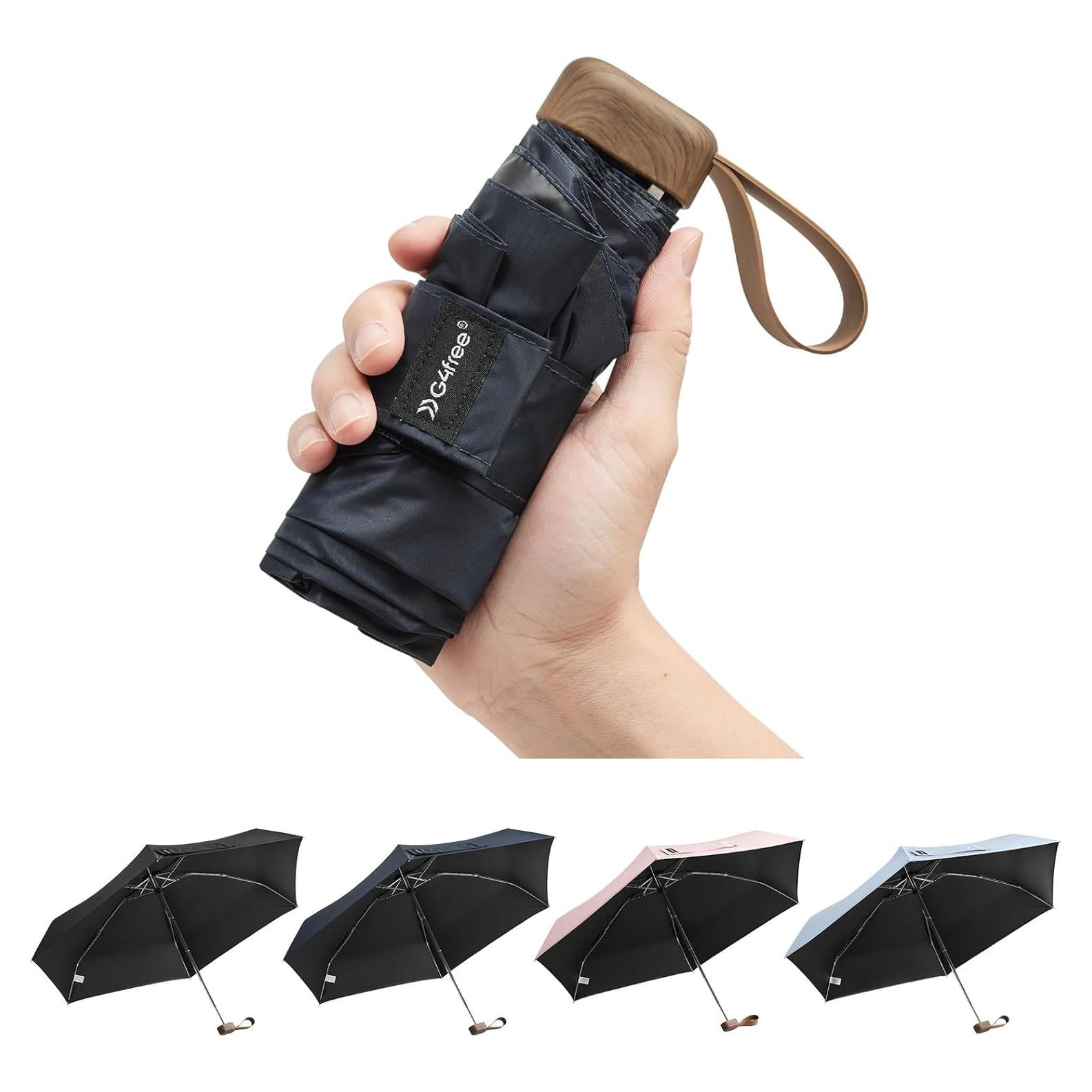 Paraguas Plegable G4Free Azul Marino Ultra-Ligero 190g UV 50+