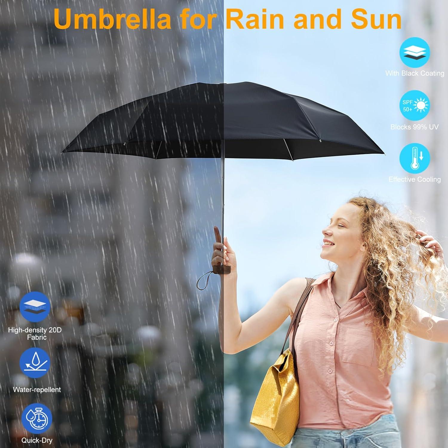 Paraguas Plegable G4Free Azul Marino Ultra-Ligero 190g UV 50+