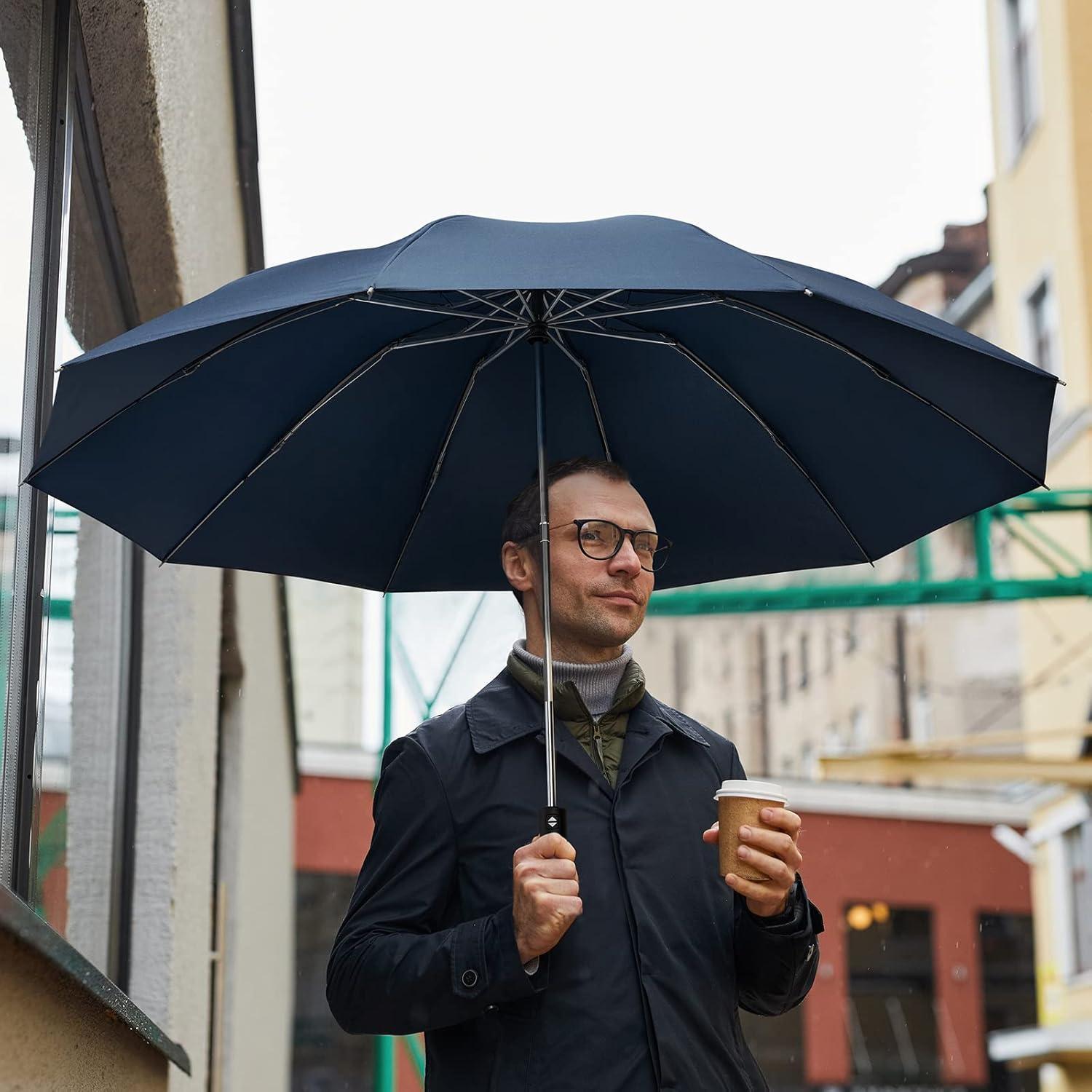 Paraguas Grande G4Free 137 cm Inverso Automático a Prueba de Viento