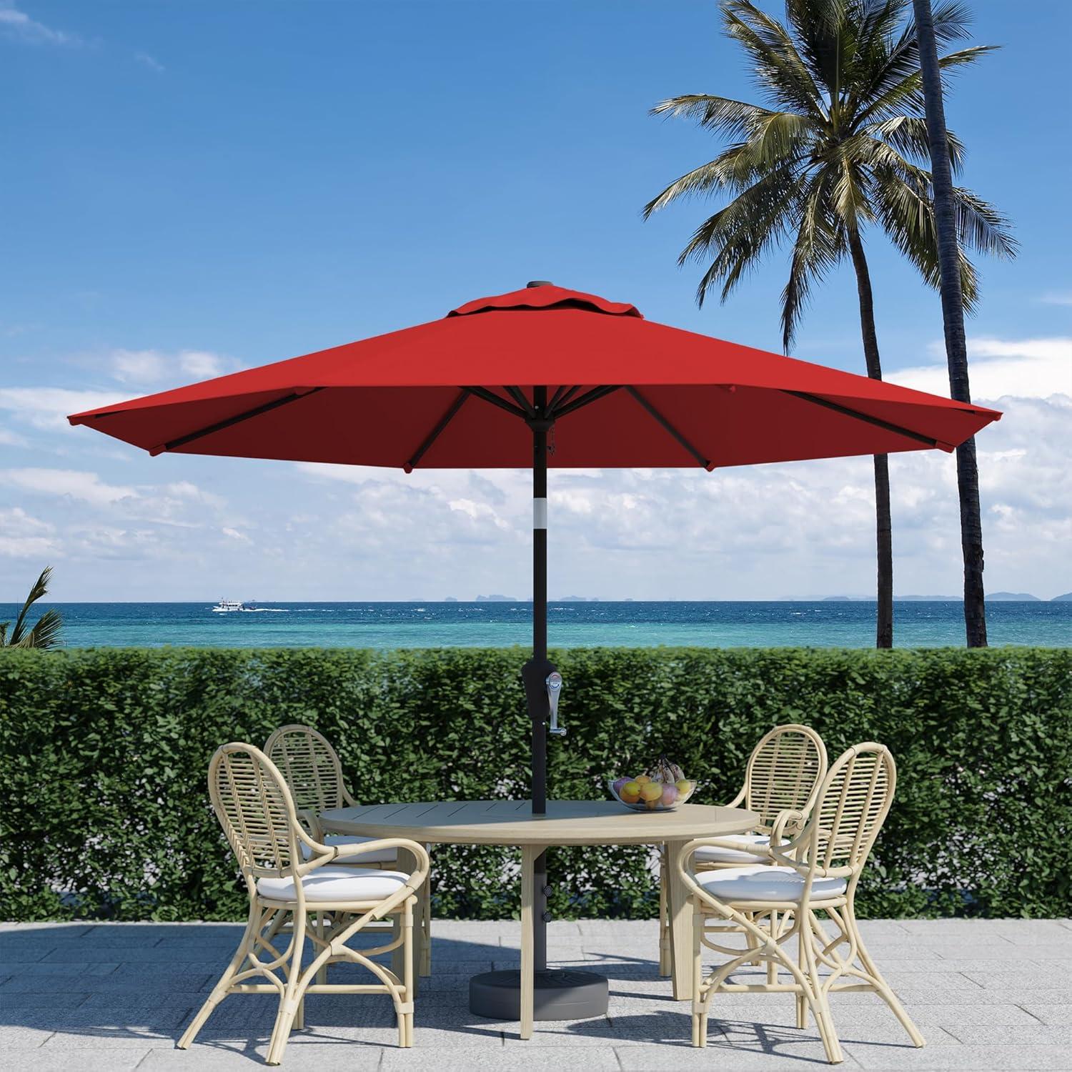 Sombrilla de Patio Tobeos 3 Metros con Manivela y Protección UV