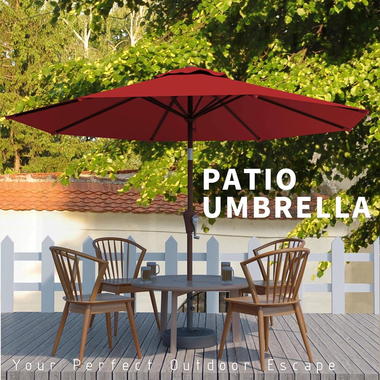 Sombrilla de Patio Tobeos 3 Metros con Manivela y Protección UV