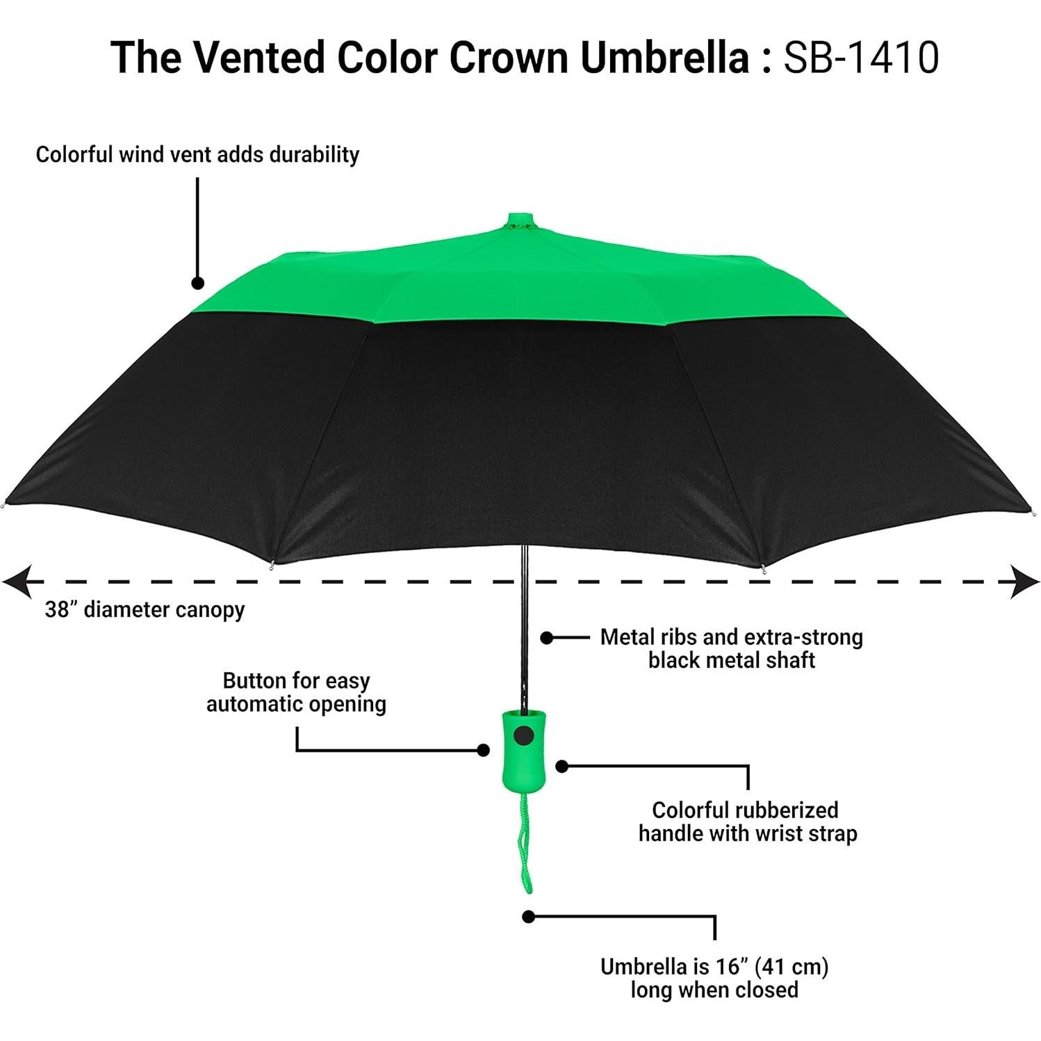 Paraguas Compacto Automático Ventilado Stromberg 106.68 cm