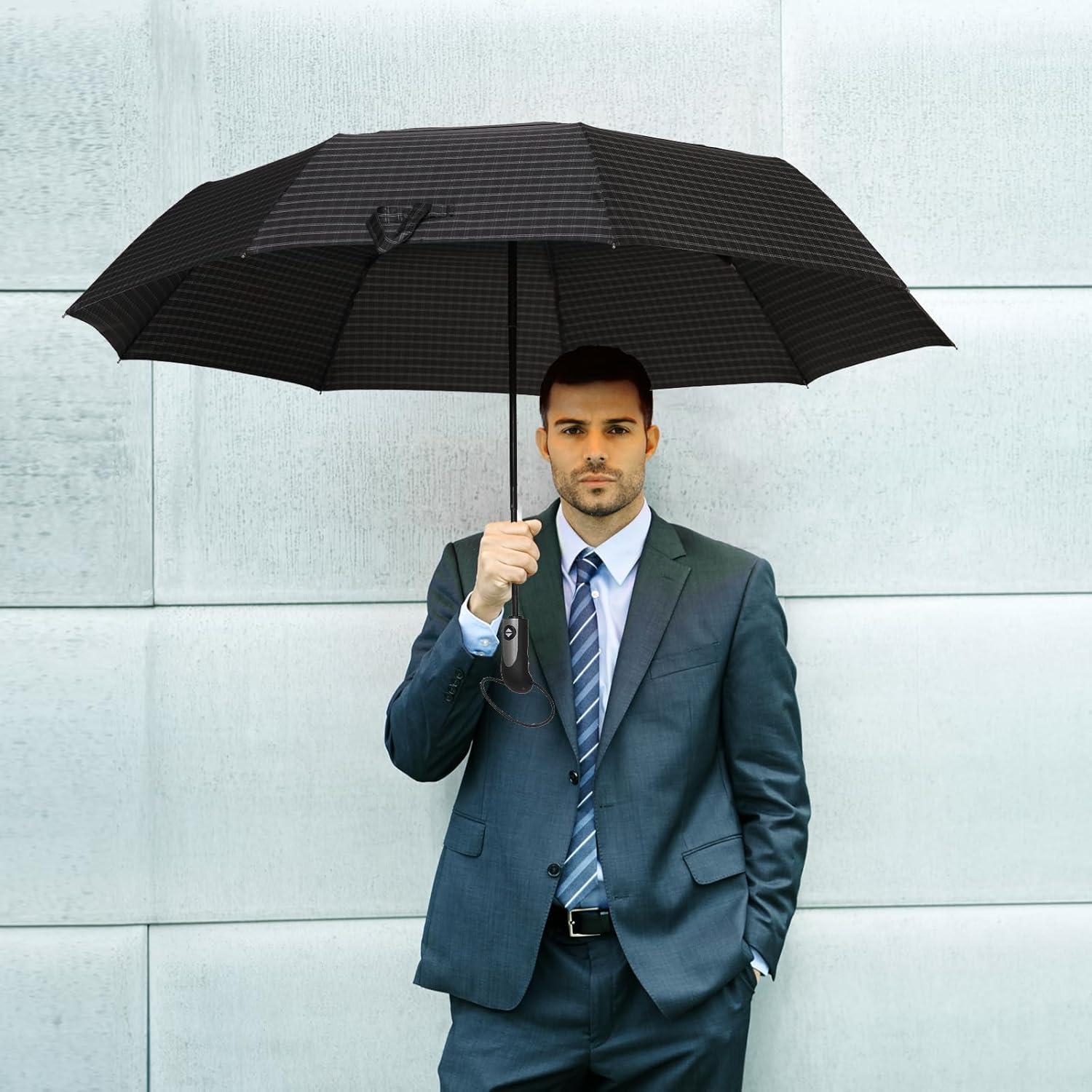 Paraguas de Viaje Grande Doubwell 137 cm Plegable Automático