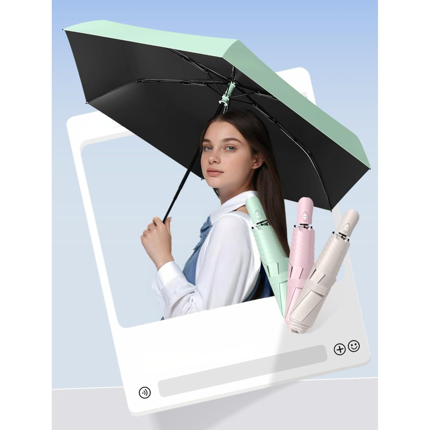 Paraguas automático compacto GuangZhou 90cm UPF 50 impermeable