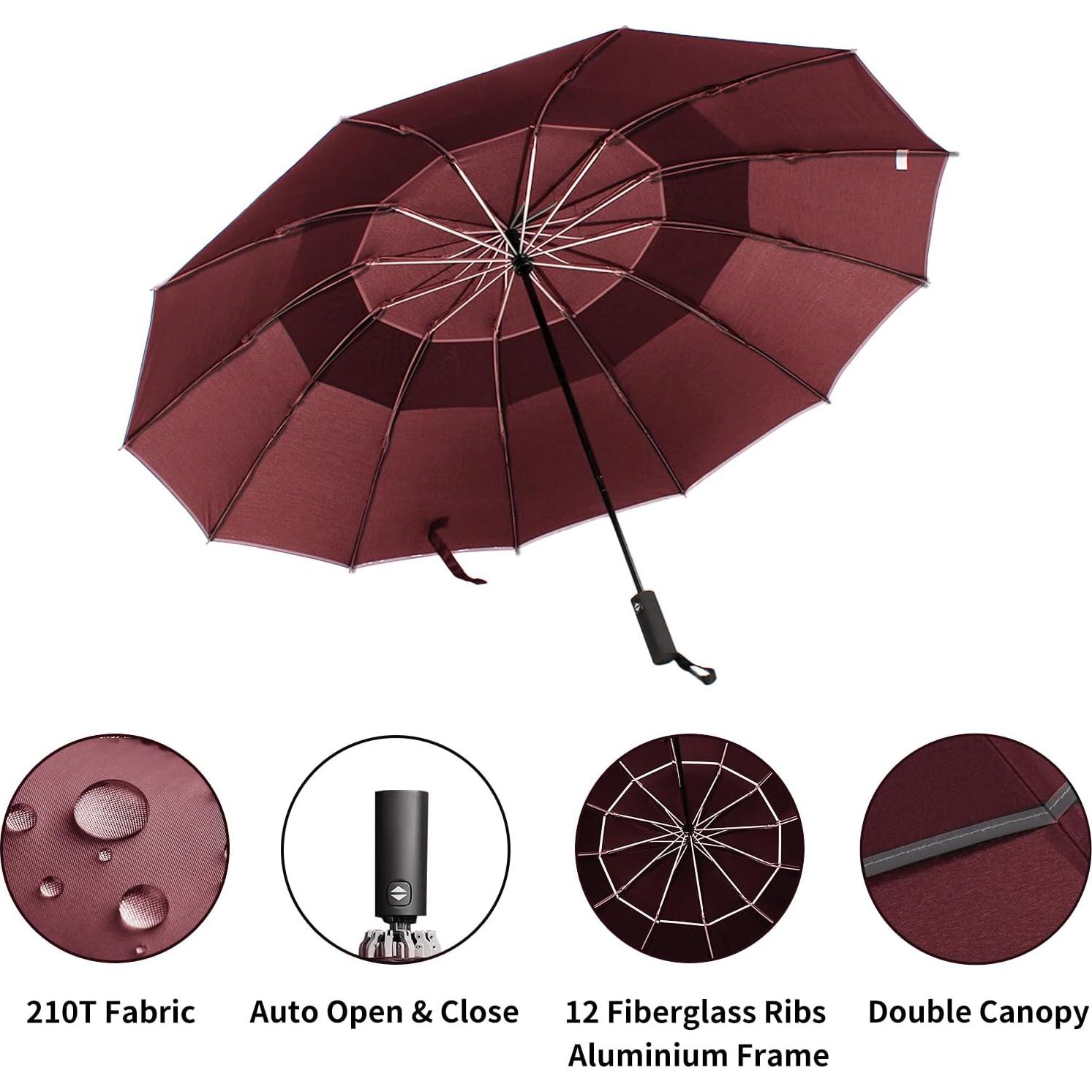 Paraguas Invertido T2Raiwy 137 cm Automático Resistente al Viento