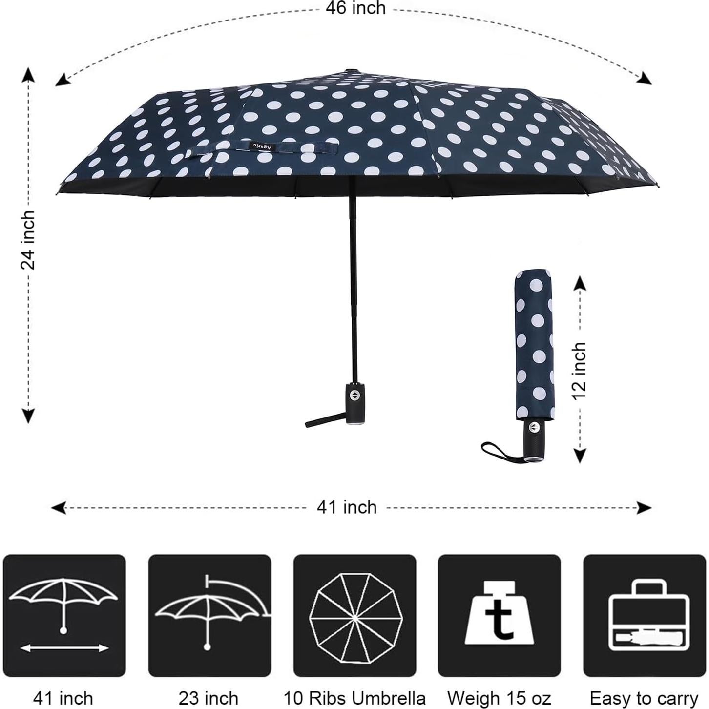 Paraguas Compacto Automático Agaric 116.84 cm UV Impermeable