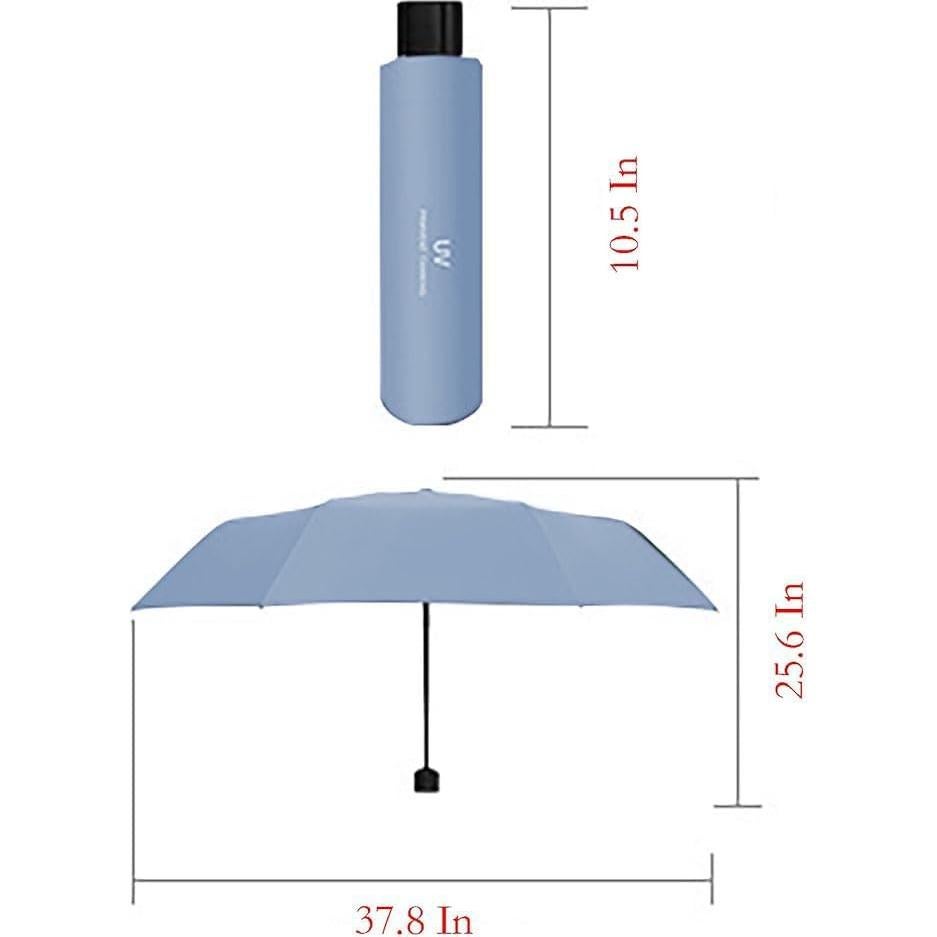 Paraguas Manual Yansanido Impermeable Azul 96 cm Plegable