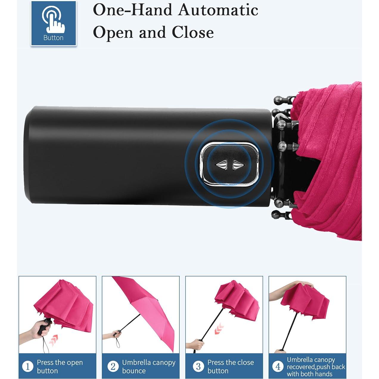 Paraguas Plegable POKIXY Automático Impermeable 30 cm