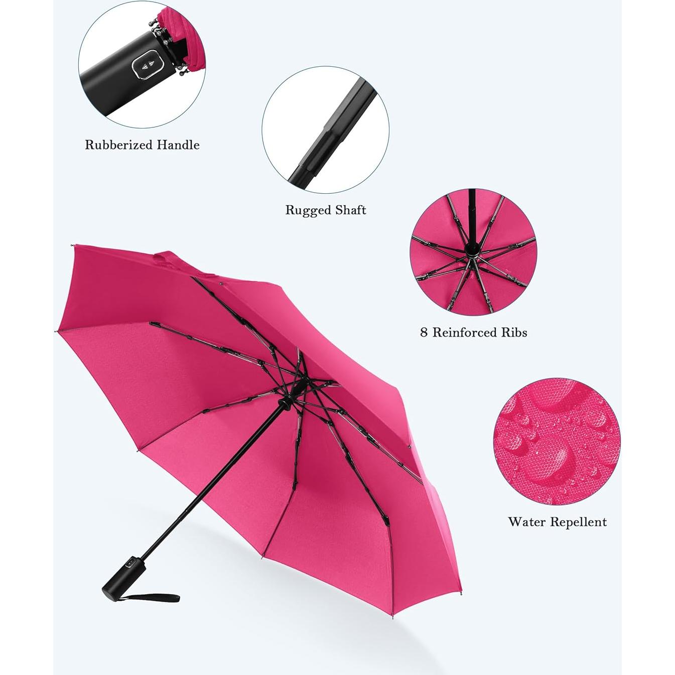 Paraguas Plegable POKIXY Automático Impermeable 30 cm