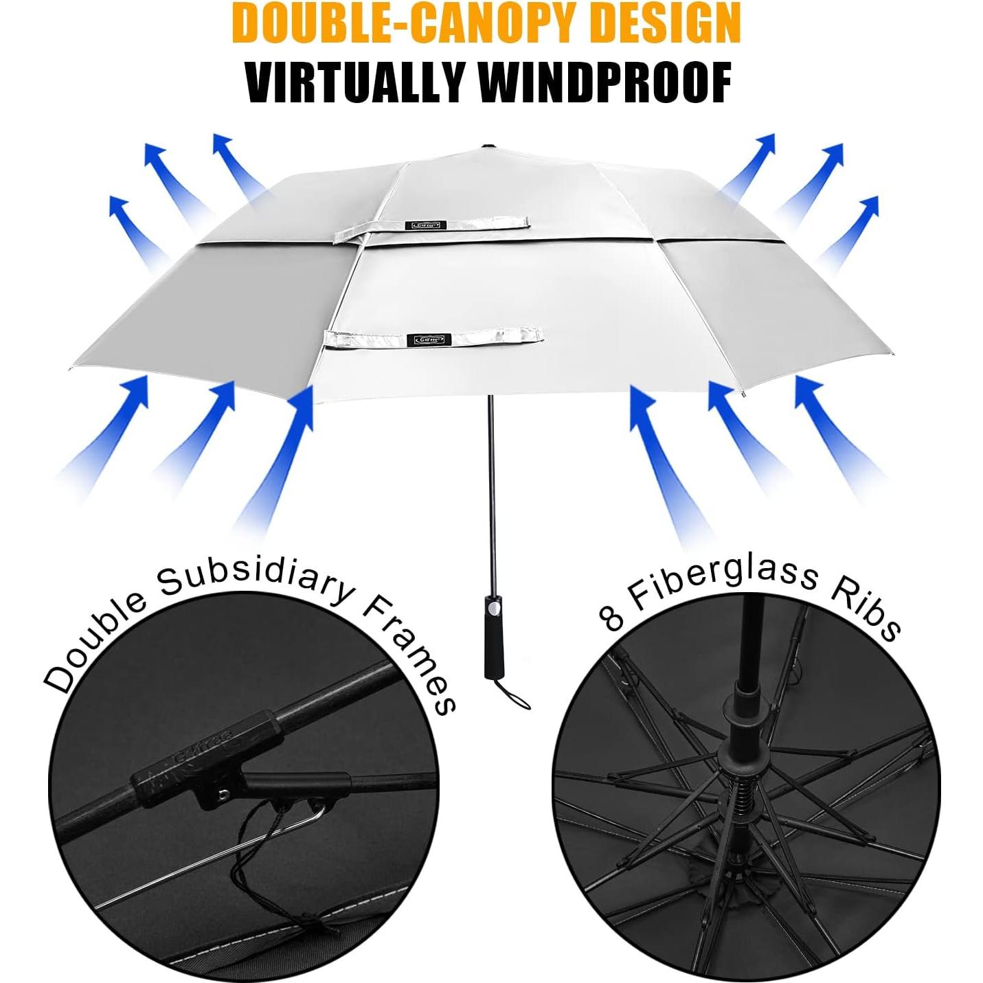 Paraguas de Golf G4Free 62" Plegable Automático UV 50+