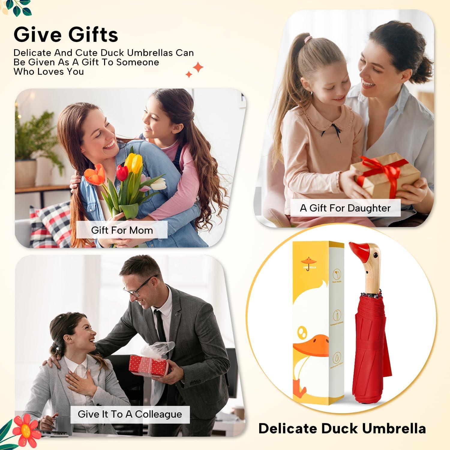 Paraguas Compacto LEAGERA Pato para Niñas 94 cm Plegable