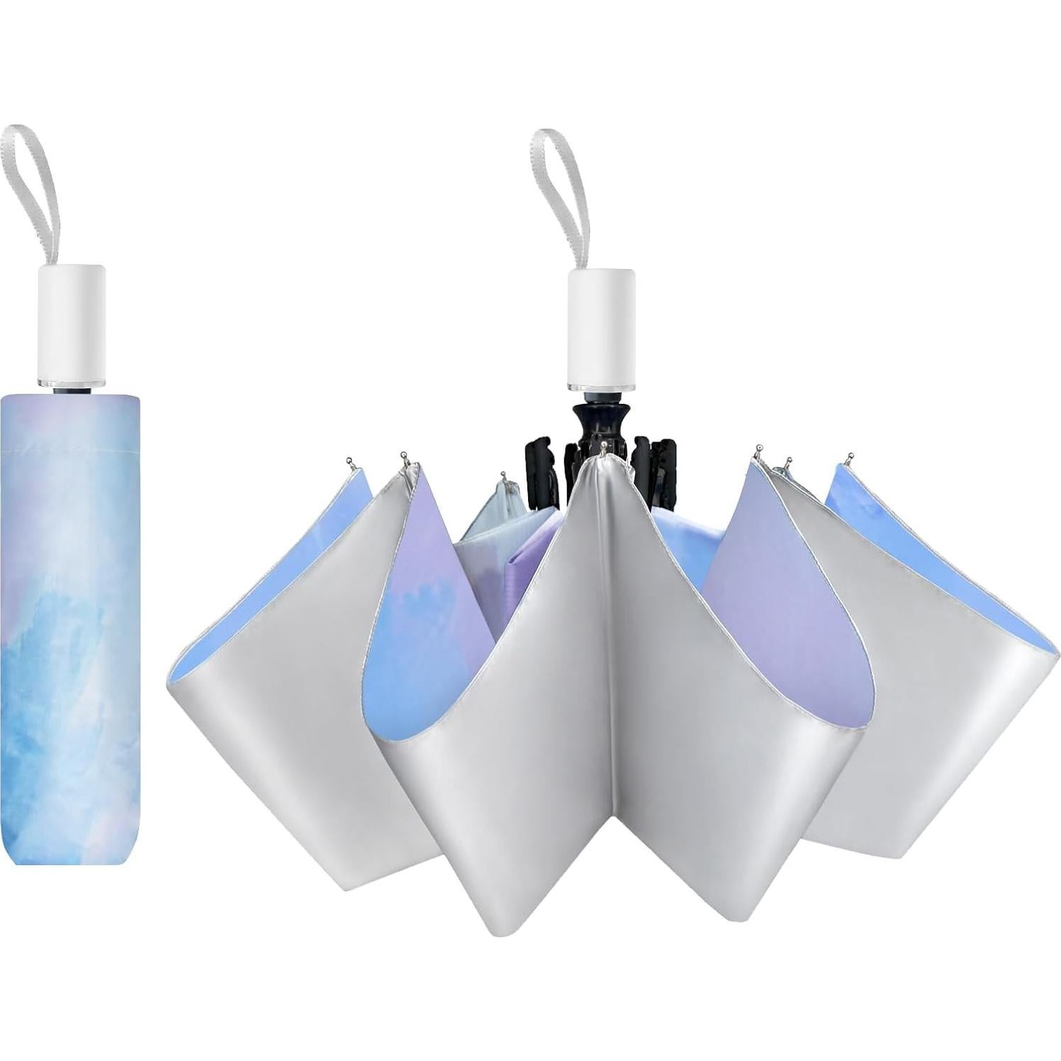 Paraguas Plegable Cuby UV 99% Protección Antiviral Negro